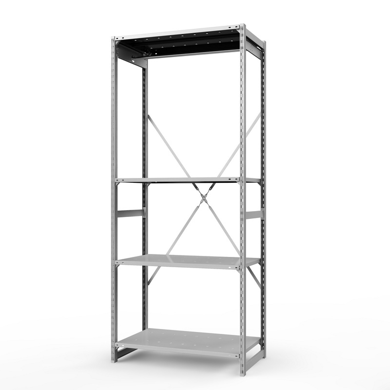 Стеллаж металлический для одежды ТСУ Универсал, 2500х1000х500 мм. полки: метал. перф. 4 шт.