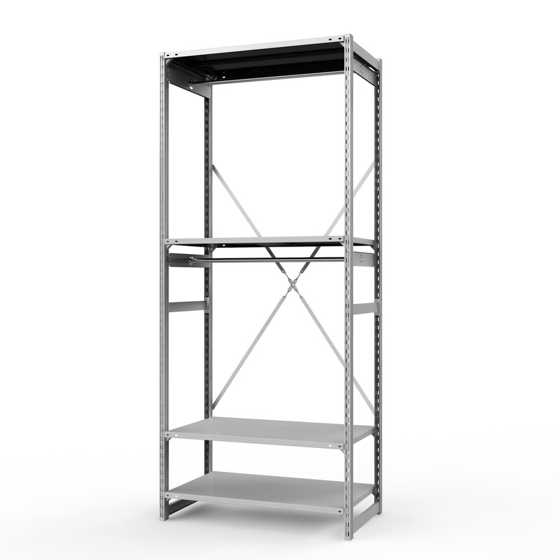 Стеллаж металлический для одежды ТСУ Универсальный, 2500х1000х600 мм. полки: метал. 4 шт.