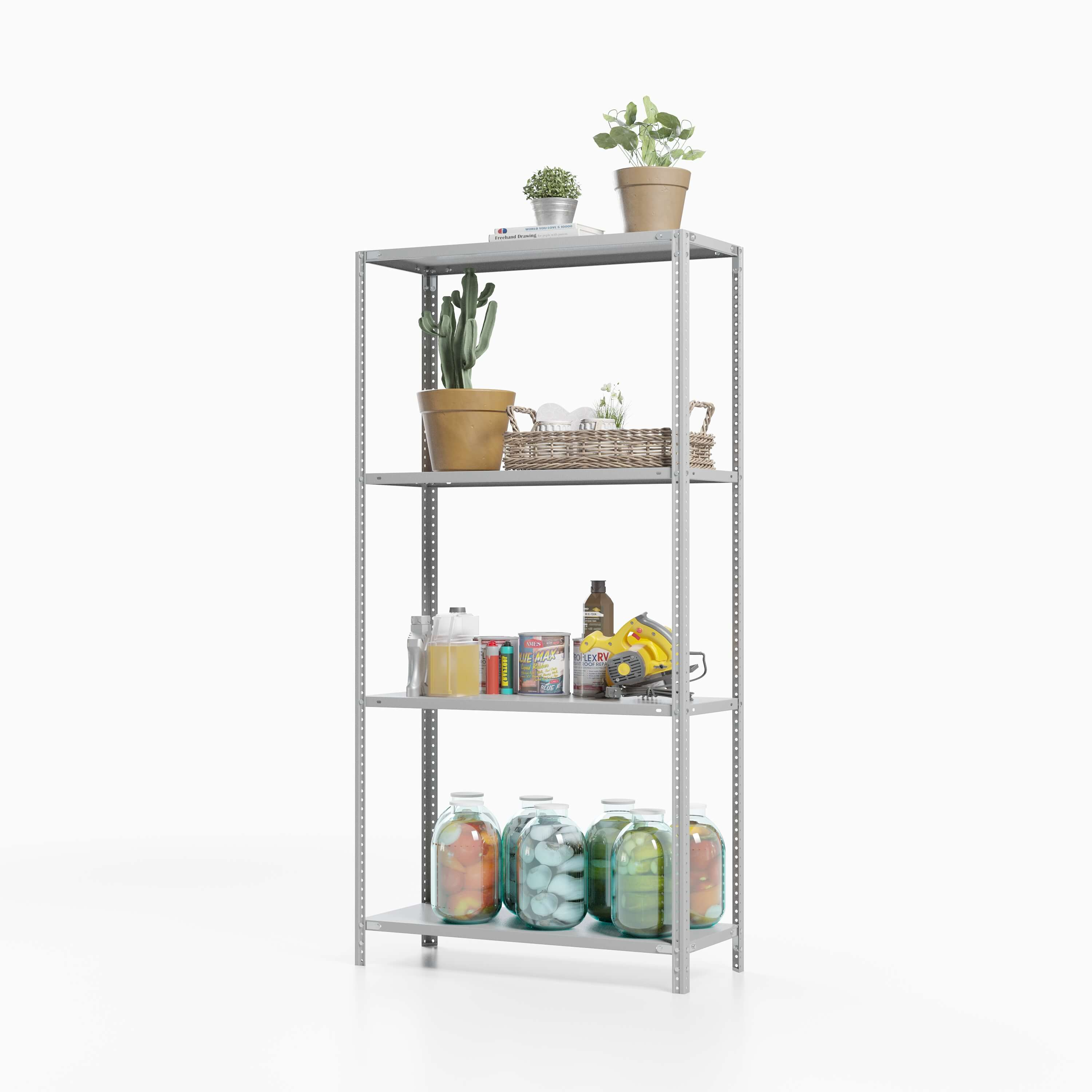 Стеллаж ТС Лайт 1500х1200х400, 4 полки