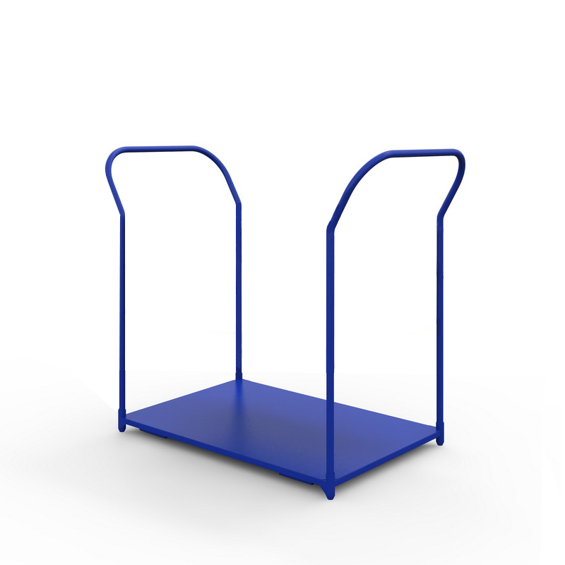 Тележка платформенная с двумя ручками ТЯ 7 основание (1400x800 мм, колеса черная резина 125 мм)