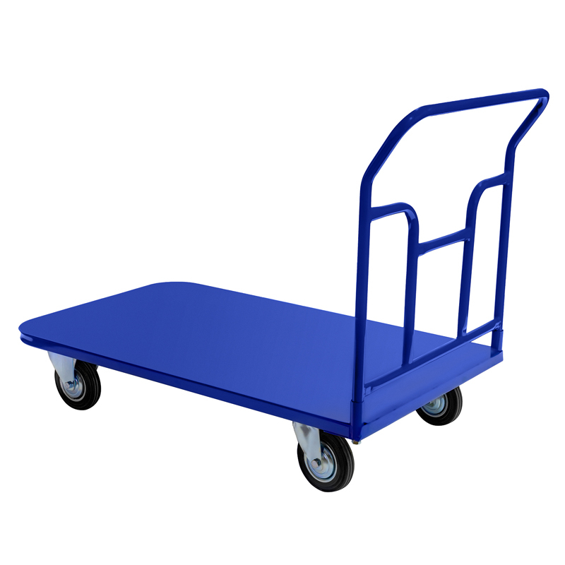 Тележка платформенная ТПТ (г/п 300 кг, 1000x600 мм, колеса черная резина 125 мм)