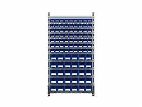 Стеллаж для пластиковых лотков SORTEX односторонний 1800x1000x450.04