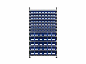 Стеллаж для пластиковых лотков SORTEX двухсторонний 1800x1000x800.05