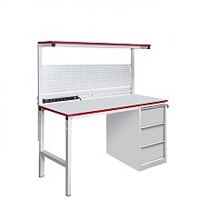 Стол металлический промышленный с тумбой СП-1200Т1 ESD