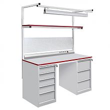 Стол металлический промышленный на базе 2-х стационарных тумб ТС (СП-1500Т1Т1) ESD