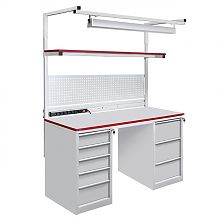 Стол металлический промышленный на базе 2-х стационарных тумб ТС (СП-1500Т1Т1) ESD