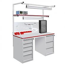 Стол металлический промышленный на базе 2-х стационарных тумб ТС (СП-1500Т1Т1) ESD