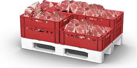 Ящик для мяса Е2 морозостойкий лёгкий 600х400х200 (12.442.40.PE.R)