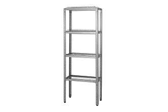Стеллаж для сушки посуды ССПн - 800x300x1600 Norma Inox (сетки "тарелки" - 4 шт.; без под.)