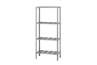 Стеллаж полочный СПЛн - 1200x600x2000 Norma Inox (полка-решетка 4 шт.)