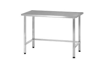 Стол производственный СПРн - 600x600x860 Norma Inox (полка-обвязка сварная, ножка профильная, тр. 40x40)