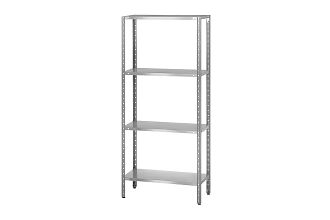 Стеллаж полочный СПЛн - 600x600x2000 Norma Inox (полка сплошная 4 шт.)