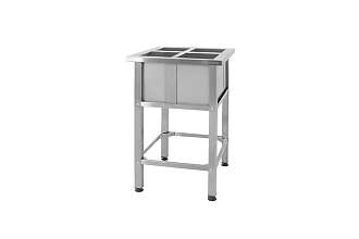 Ванна моечная для обработки яиц ВМСн - 630x630x860 Norma Inox, 4 м/о 240x250x350 (ножка профильная, тр. 40x40)