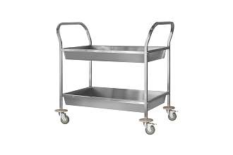 Тележка для сбора посуды ТДПп - 800x500x860 Profi Inox, 2 уровня