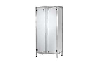 Шкаф для хлеба ШЗКп - 830x550x1800 Profi Inox, двери распашные, 6 уровней, без к-та замков