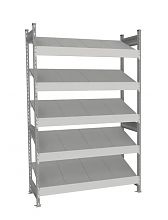 Стеллаж СТ-023 наклонный 5 яруса цинк