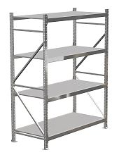 Стеллаж MS Pro 2500х1200х400, 4 яруса, оц.