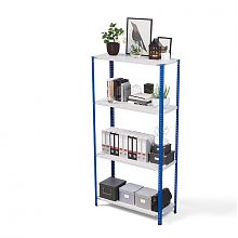 Стеллаж ТС Лайт 2200х1000х400, 4 полки, синие стойки