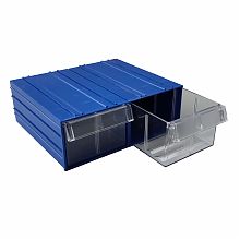 Кассетница с выдвижными ячейками (2хС-2-синий-прозрачный)