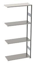 Стеллаж S90 2480х1280х600, 4 полки, доп. секция