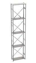 Стеллаж S90 2295х900х300, 4 полки, осн. секция