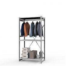 Стеллаж металлический для одежды ТСУ Универсал, 2000х1000х600 мм. полки: метал. усил. 3 шт.