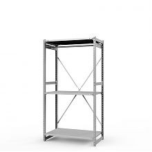 Стеллаж металлический для одежды ТСУ Универсал, 2000х1000х600 мм. полки: метал. усил. 3 шт.