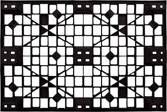 Паллет 1200х800х160 мм перфорированный на 9 ножках вкладываемый (TR 1208 L чёрный)