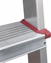 Профессиональная алюминиевая приставная лестница со ступенями 80 мм NV3170.8