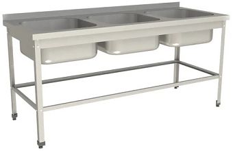 Подтоварник ПТ 600x600x300, каркас сварной из окрашенной трубы, столешница AISI430