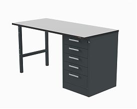 Стол рабочий 1500х700 мм 41.Т.С5 (RAL7035)