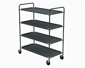 Транспортная тележка с 4мя полками 615x1560x1270мм (RAL7012)