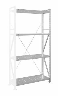 Стеллаж MS U 300x70x30/4 (Нагрузка на полку 300, перфорированная) ДС