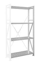 Стеллаж MS U 300x70x60/4 (Нагрузка на полку 200, перфорированная) ДС
