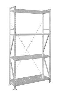 Стеллаж MS U 200x100x30/4 (Нагрузка на полку 300, перфорированная)